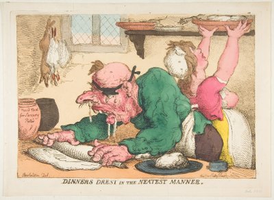 Jantares são feitos da maneira mais pura, em outubro de 1811. de Thomas Rowlandson