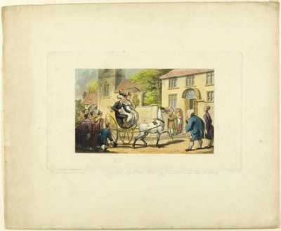 Doctor Syntax tomando posse de sua vida, de The Tour of Doctor Syntax de Thomas Rowlandson