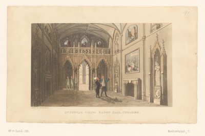 O Doutor Syntax visita Eaton Hall, em Cheshire de Thomas Rowlandson