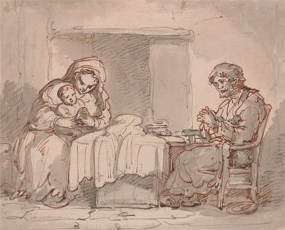 Interior doméstico de Thomas Rowlandson