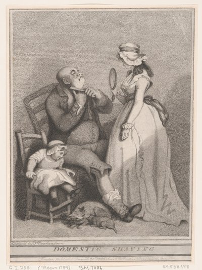 Barbeamento doméstico de Thomas Rowlandson
