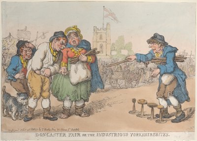 Doncaster Fair ou o Industrious Yorkshirebites, 1808-18., 1808-18. de Thomas Rowlandson