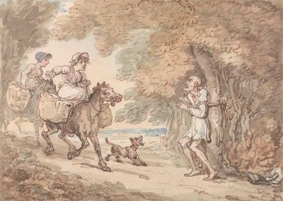 Dr. Sintaxe Ligada a uma Árvore por Auto-Estradas de Thomas Rowlandson