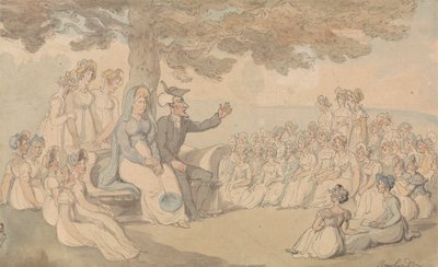 Dr. Sintaxe Visita um Internato para Jovens Senhoras de Thomas Rowlandson