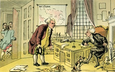 "Dr. Sintaxe e o livreiro de Thomas Rowlandson