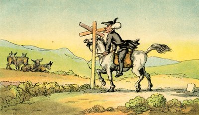 "Dr. Sintaxe a perder o seu caminho de Thomas Rowlandson