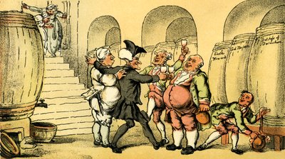 "Dr. Syntax made free of the cellar de Thomas Rowlandson