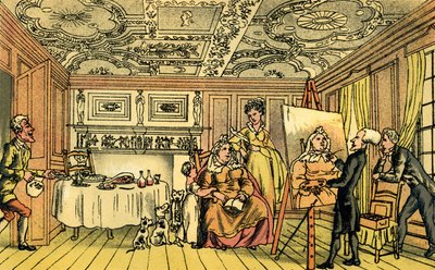 "Dr. Syntax pintando um retrato de Thomas Rowlandson