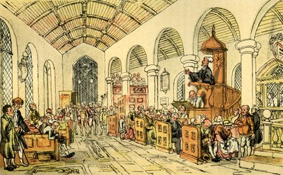&39;Pregação do Dr. Sintaxe&39; de Thomas Rowlandson
