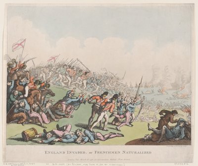 Inglaterra Invadida, ou Francesa Naturalizada, 16 de Março de 1798., 16 de Março de 1798. de Thomas Rowlandson