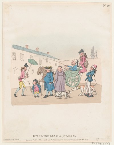 Inglês em Paris, 1º de maio de 1803., 1º de maio de 1803. de Thomas Rowlandson