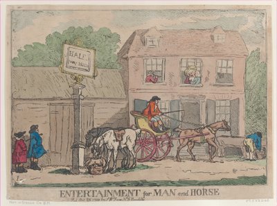 Entretenimento para homem e cavalo, 25 de outubro de 1788., 25 de outubro de 1788. de Thomas Rowlandson
