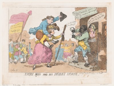 Todo Homem Tem o Seu Cavalo de Hobby, 1 de Maio de 1784., 1 de Maio de 1784. de Thomas Rowlandson