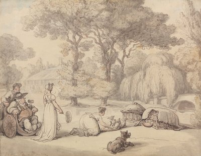 Alimentar os patinhos de Thomas Rowlandson