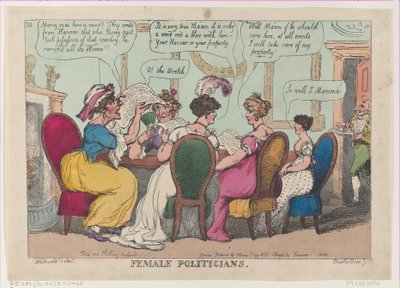 Mulheres políticas, 1º de janeiro de 1808., 1º de janeiro de 1808. de Thomas Rowlandson