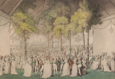 Fete at Boodles Club, Ranelagh, em homenagem a George III de Thomas Rowlandson