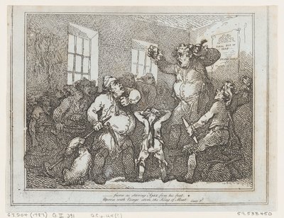 Feroz como olhar Ajax deste assento..., 1787., 1787. de Thomas Rowlandson