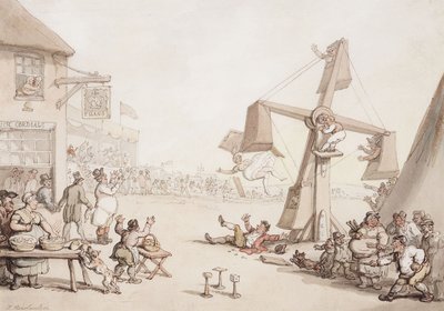 Figuras em uma feira, 1803 de Thomas Rowlandson