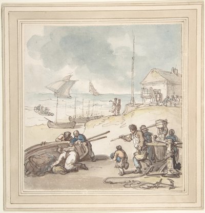Figuras à beira-mar de Thomas Rowlandson