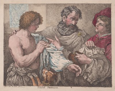 O Filho Pródigo, 1783-95. de Thomas Rowlandson