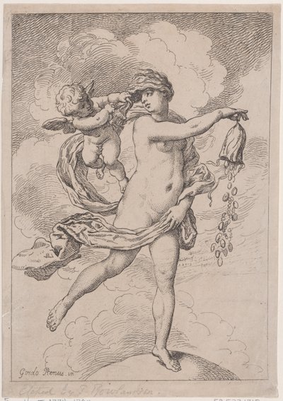 Fortuna com uma bolsa, 1795-99., 1795-99. de Thomas Rowlandson