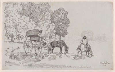 Espreguiçadeira de quatro rodas de Thomas Rowlandson