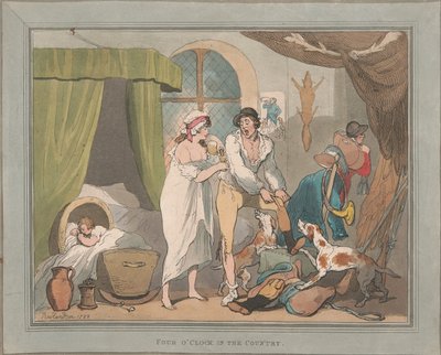 Caça à raposa [um par]: 1. Quatro horas no campo de Thomas Rowlandson