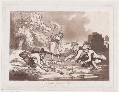 Caça aos sapos de Thomas Rowlandson