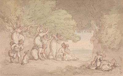 Colheita de Fruta e Nozes de Thomas Rowlandson