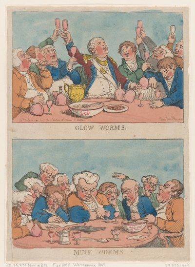 Glow Worms, Muck Worms, 1812., 1812. de Thomas Rowlandson