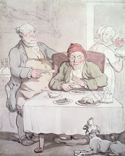 Gula (caneta e wc no papel) de Thomas Rowlandson