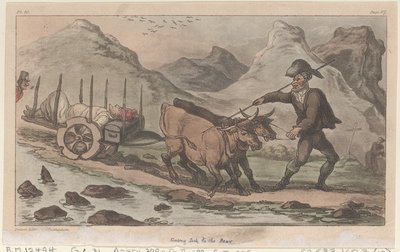 Ficando doente para trás, de The Military Adventures of Johnny Newcome, 1815., 1815. de Thomas Rowlandson