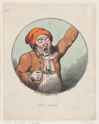 Boa noite, 1º de novembro de 1799., 1º de novembro de 1799. de Thomas Rowlandson