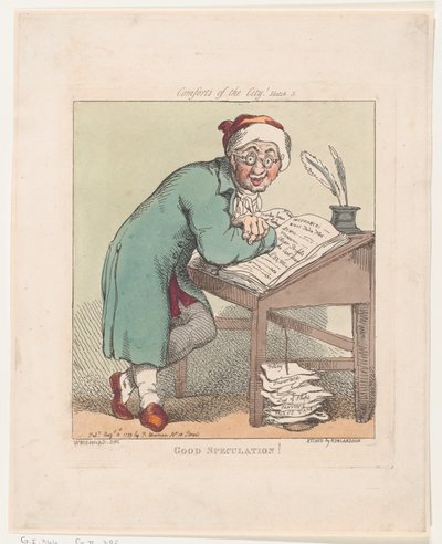 Boa especulação!, 10 de agosto de 1799., 10 de agosto de 1799. de Thomas Rowlandson
