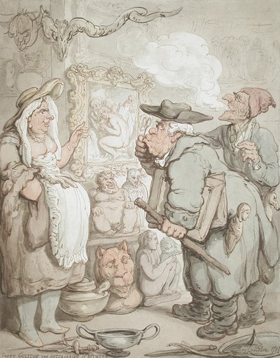 Gouty Gulston, o antiquário de Antuérpia de Thomas Rowlandson