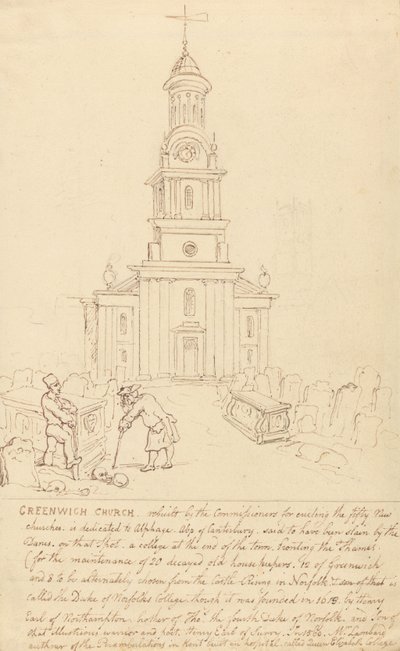 Igreja de Greenwich de Thomas Rowlandson