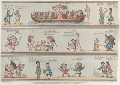Grotesque Borders for Rooms and Halls, [29 de outubro de 1800], reimpressão., [29 de outubro de 1800], reimpressão. de Thomas Rowlandson