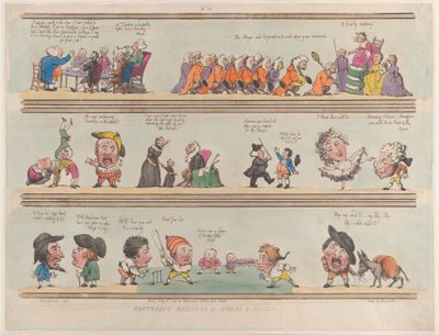 Grotesco Fronteiras para Quartos & Salas, Placa 13, 1799., 1799. de Thomas Rowlandson