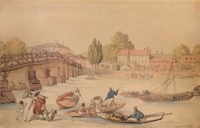 Ponte de Hampton, 1800 de Thomas Rowlandson