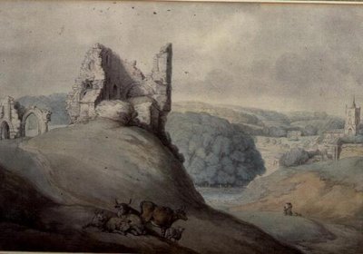 Castelo de Harborough, Yorkshire de Thomas Rowlandson