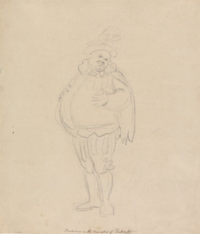 Henderson no papel de Falstaff de Thomas Rowlandson