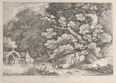Hengar, perto de Camelford, Cornualha de Thomas Rowlandson