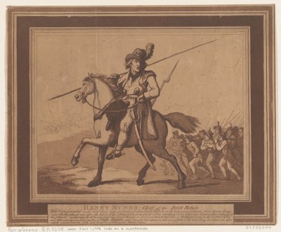 Henry Munro, líder dos rebeldes irlandeses de Thomas Rowlandson