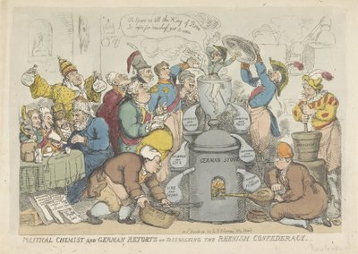 A dissolução da Aliança do Reno, 1813 de Thomas Rowlandson