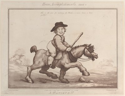 Realizações de cavalos, Esboço 2: A Paviour !!, 1 de agosto de 1799., 1 de agosto de 1799. de Thomas Rowlandson