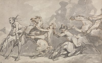 Cavaleiros em colisão de Thomas Rowlandson