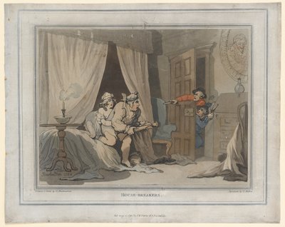House Breakers, impressão feita por Thomas Molten, 1791 (gravura colorida à mão) de Thomas Rowlandson