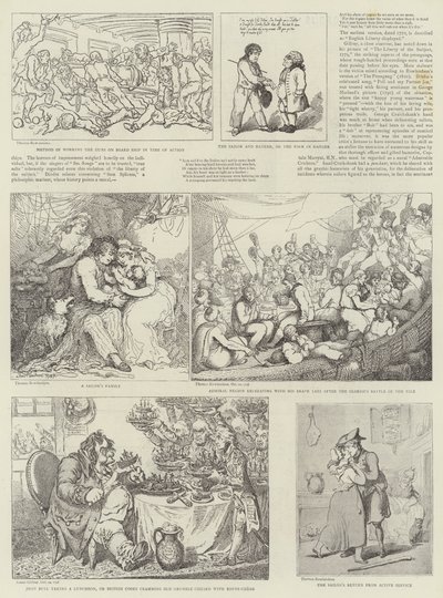 Arte humorística na Exposição Naval Real de Thomas Rowlandson