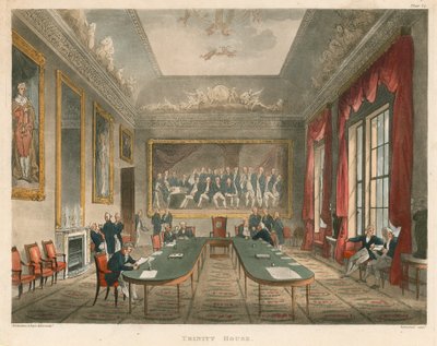 Interior da Casa da Trindade de Thomas Rowlandson