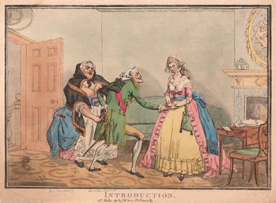 Introdução, pub. 1793 (gravura colorida à mão) de Thomas Rowlandson